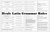 Henle Latin Grammar Rules