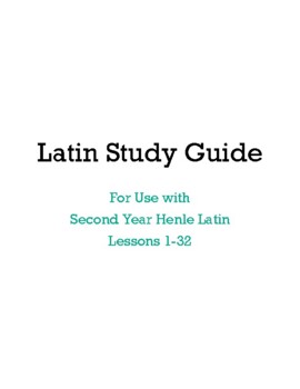Preview of Henle Latin Second Year Study Guide