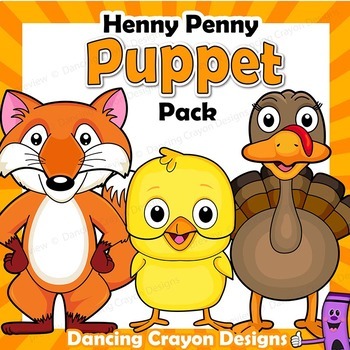 Preview of Henny Penny / Chicken Little Paper Bag Puppet Craft