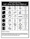 Henri Matisse Dice Game Art Sub Plans or Short Activity