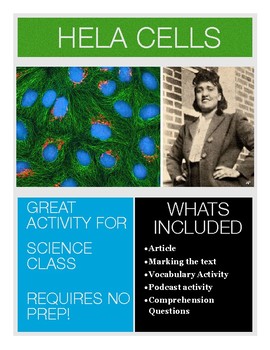 Preview of Henrietta Lacks: Science Literacy