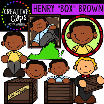 Preview of Henry Box Brown Clipart {Creative Clips Clipart}