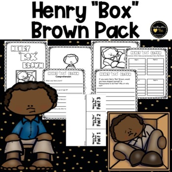 Preview of Henry Box Brown Reader and Worksheets - Black History 