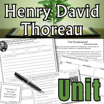 Preview of Henry David Thoreau: Civil Disobedience & Walden Excerpts, Close Reading, & More