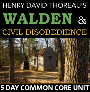 Preview of Henry David Thoreau 5-Day Unit: Walden & Civil Disobedience - CCSS