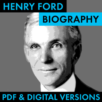 Preview of Henry Ford Biography Research Grid, Henry Ford Biography PDF & Google Drive CCSS