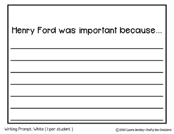 Henry Ford Mini Book - Famous Inventor Activity