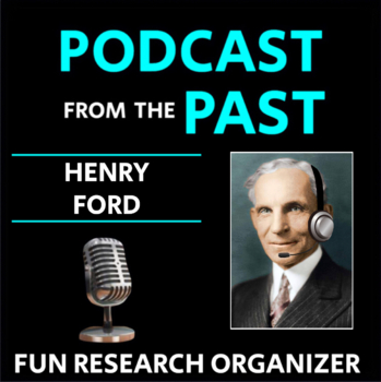 Preview of Henry Ford - Research Graphic Organizer, "Podcast from the Past"