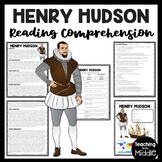Explorer Henry Hudson Biography Reading Comprehension Work