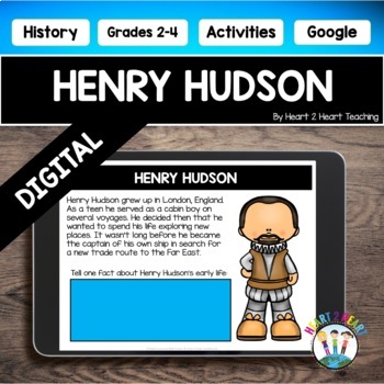Preview of Henry Hudson Early European Explorers Digital Resources Unit Google Slides