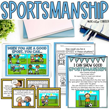 Preview of Sportsmanship In-Person & Digital Lesson, Counseling, SEL, & PE