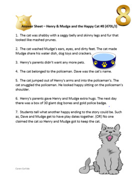 Henry & Mudge and the Happy Cat - Question & Answer Sheets by Caren ...