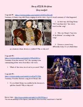Preview of Henry VII & Wives SONGS
