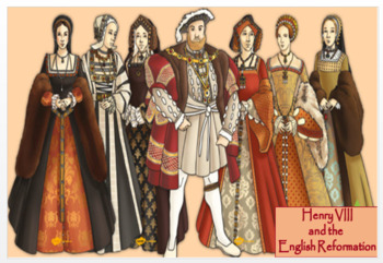 Preview of Henry VIII + The English Reformation - Article, Power Point, Activities, Assess