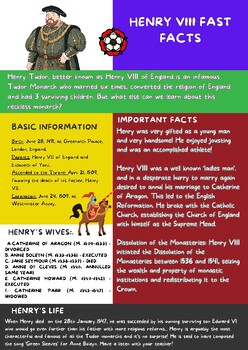 Preview of Henry VIII fact file