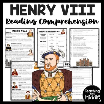 Preview of Henry VIII Reading Comprehension Informational Worksheet Tudors Renaissance