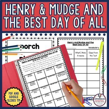 Preview of Henry and Mudge and the Best Day of All by Cynthia Rylant Activities and Lessons