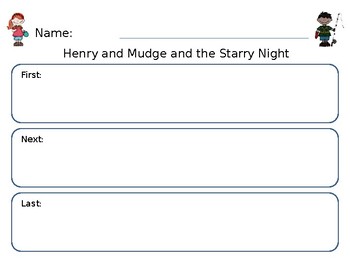 Henry And Mudge And The Starry Night Editable Worksheet By Erin S Classroom