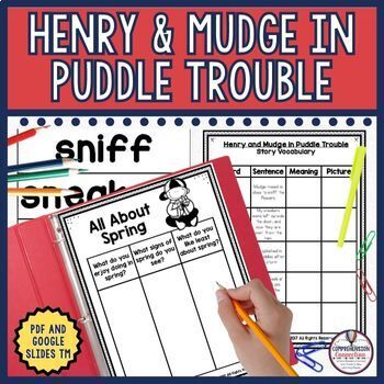 Preview of Henry and Mudge in Puddle Trouble by Cynthia Rylant Comprehension Activities
