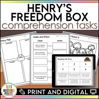 Preview of Henry's Freedom Box Comprehension Activities | Print and Digital