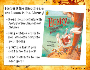 Preview of Henry & the Buccaneer Bunnies- Library Orientation Activity