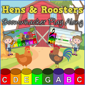 Preview of Hens and Roosters [Saint-Saëns] - Boomwhacker Play Along Videos & Sheet Music