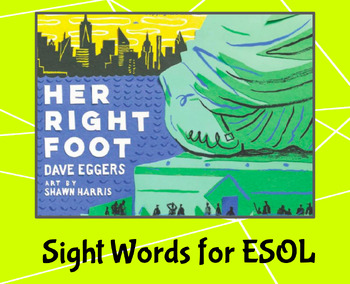 Preview of Her Right Foot - Sight Words/ Picture Vocabulary Cards for ESOL or Primary