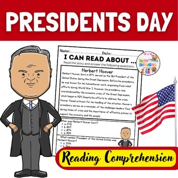 Preview of Herbert Hoover / Reading and Comprehension / Presidents Day