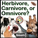 Herbivore, Carnivore, or Omnivore? Boom Cards Ecosystem Qu
