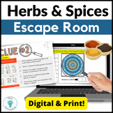 Herbs and Spices Escape Room for FACS and Culinary Arts - 