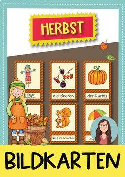 Preview of Herbst/Autumn Flash Cards for the German class; Deutsch
