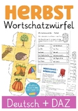Herbst Deutsch Wortschatz Spiel German autumn dice game