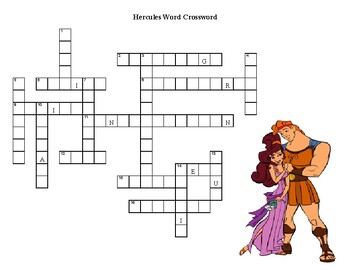Hercules Crossword Puzzle by TOEFL Word Searches Crosswords and more