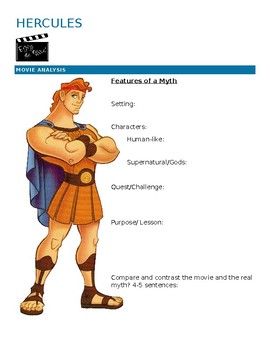 Preview of Hercules- Features of a myth