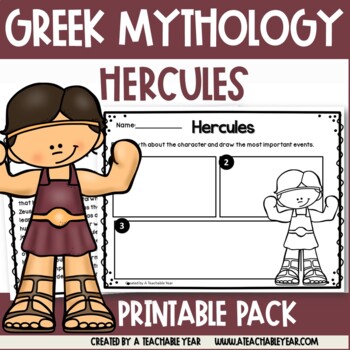 Preview of Hercules Greek Mythology Activities and Worksheets