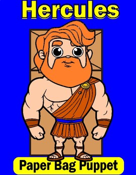 Preview of Hercules - Greek mythology - Hero Paper Bag Puppet and Writing Sheet
