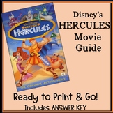 Hercules Movie- Student Viewing Guide plus Answer Key