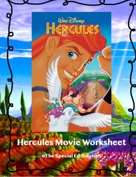 Preview of Hercules Movie Worksheet