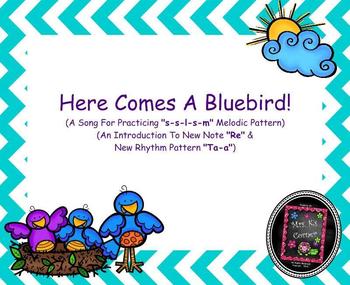 Preview of Here Comes A Bluebird - Intro. to "Re" & "Ta-a" - SMARTBOARD/NOTEBOOK EDITION