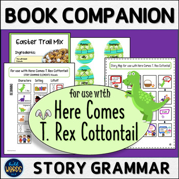 Preview of Easter Book Companion for Use with Here Comes T. Rex Cottontail Speech Therapy