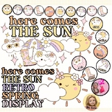 Here Comes The Sun - Sunny Retro Spring Decor - Door or Bu