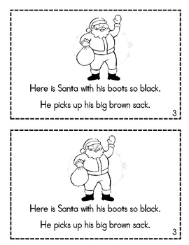 Here Is Santa- Christmas Rhyming Emergent Reader By Candace Quester