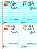 Here's to a BRIGHT year! Highlighter gift tag