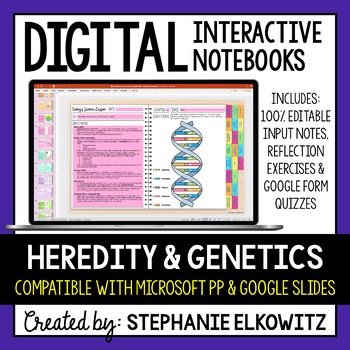 Preview of Heredity & Genetics Digital Interactive Notebook | Google Slides & Microsoft PP