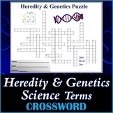 Heredity & Genetics Science Crossword Puzzle Activity Worksheet