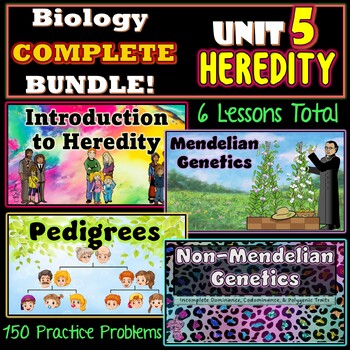 Preview of Heredity Genetics Unit Complete Lesson Bundle