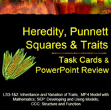 Heredity, Punnett Square, Traits TASK Cards & PP Review