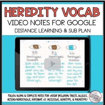 Preview of Heredity Vocab Video Lesson With Guided Notes
