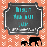 Heredity Word Wall Cards