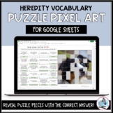Heredity Vocabulary Puzzle Pixel Art - Digital For Google Sheets